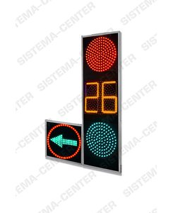 T.1l1/Т.1r1 vehicle road traffic light with additional panel complete with TOOV: Фото - Система центр