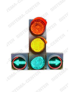 Светофор дорожный транспортный с двумя доп. секциями Т.1ПЛ2 (плоский разборный): Фото - Система центр