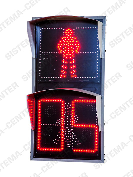 Фото Светофор дорожный светодиодный пешеходный П.1.1 с ТВАЗ